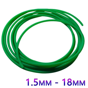 1/2/5метровые Зеленые Полиуретановые конвейерные ленты PU с круглым приводным ремнем диаметром 1.5 2 2.5 3 3.5 4 5 6 7 8 9 10 12 15 18 мм