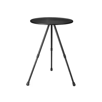 1 комплект переносного небольшого круглого стола для кемпинга на открытом воздухе, складной стол из алюминиевого сплава, простой трехногий стол, черный