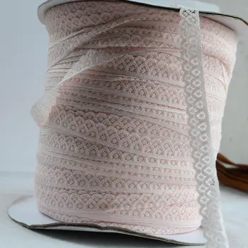 10 м / лот, ширина 1,3 см, экспортное светло-розовое эластичное полиэфирное кружевное нижнее белье для девочек, нижнее белье, носки, аксессуары для отделки SC801