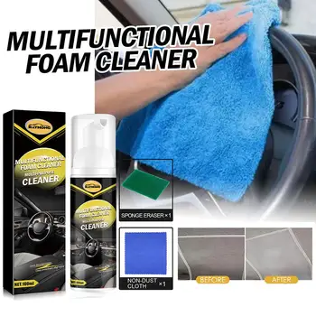 100 мл пенообразного чистящего спрея для чистки кожи в салоне автомобиля Многофункциональная пена для обеззараживания Strong Car Cleaner Y3R5