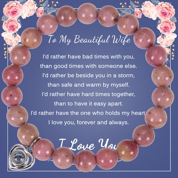 100 языков I love your bracelet Подарки для подруги жены Браслет с выступом из натурального камня для украшений для моей дочери