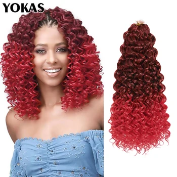14-18-дюймовые синтетические наращивание волос крючком GOGO Curl для женщин, накладные волосы, африканские кудрявые пряди волос крючком для африканских черных девушек