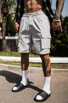 2023 новые мужские спортивные брюки повседневные шорты летние свободные брюки карго с большим карманом быстросохнущие брюки для бега трусцой большого размера для уличного фитнеса