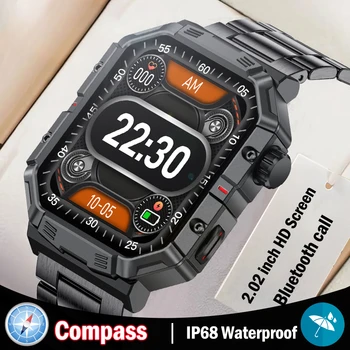 2023 Прочные Военные Смарт-часы Мужские Для Android IOS Ftiness Watches IP68 Водонепроницаемые 2,02 