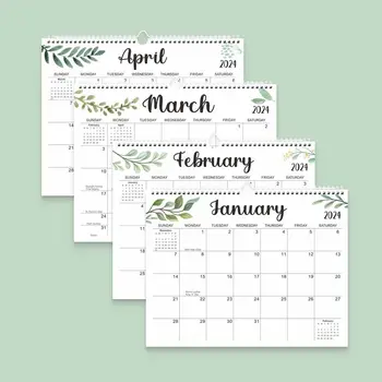 2024, Настенный календарь, Ежедневное использование, Офисный Подвесной Календарь, Ежемесячный Отпуск, Планирование домашнего хозяйства, Подвесной календарь на день