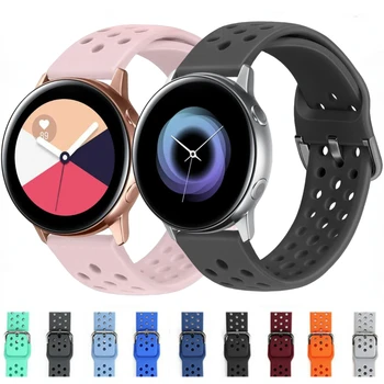 20мм 22мм Силиконовый Ремешок Для Samsung Galaxy Watch 5/4/3/Active 2/Gear S3 Huawei Watch 3 GT2 Pro 46мм Браслет для Amazfit GTR/Bip