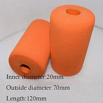 2X Оранжевых 140/120x70x20 мм ручек для фитнес-оборудования, Губчатая Обертка для поролоновой трубки