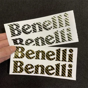 2шт Наклейка для ремонта мотоцикла с логотипом Benelli, декоративная виниловая пленка из углеродного волокна, водонепроницаемые наклейки для Benelli