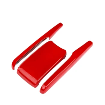 3 ШТ. Красная накладка на кнопку рулевого колеса, накладка на подлокотник центральной консоли, накладка на коробку для Honda Civic 10Th 2016-2021