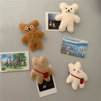 3D холодильник стикер медведь милый мультфильм плюшевые игрушки Каваи холодильник магнитная наклейка Магнит на холодильник кухня декор подарок сувенир