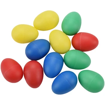 48шт Пластиковые Шейкеры Для Яиц, Набор Из 4 Разных Цветов, Ударные Музыкальные Яйцо Маракасы Детские Игрушки
