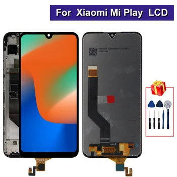 5,84 Дюймов Для Xiaomi Mi Play ЖК-дисплей Сенсорный Экран С Рамкой В Сборе Для Xiaomi Play Запасные Части Дигитайзер