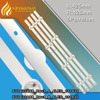 5 пар/комплект 42-дюймовых светодиодных полосок Подсветки для Panasonic 42in 4 + 4led SV0420A88 42A400B 42LRU70 V420FWSD09 42A410T 42AS500E 42AS600C