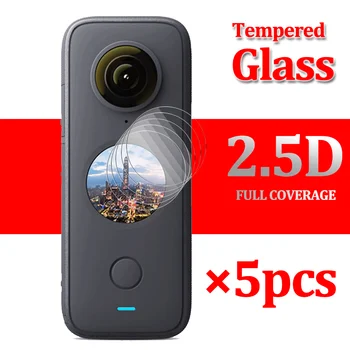 5шт Закаленное Стекло для Экрана Insta360 ONE X2 HD Прозрачная Защитная Пленка От Царапин для Экшн-камеры Insta360ONE X2 Протектор