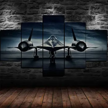5шт Самолет Lockheed SR-71 Blackbird 5 Шт Печать Плаката На Холсте Настенное Искусство Домашнего Декора 5 Штук Фотографий Без Рамок Картины