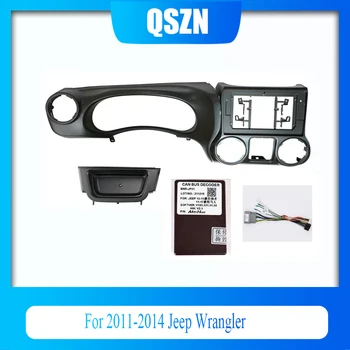 9-Дюймовая панель для установки автомобильного радио DVD на 2 Din для 2011-2014 Jeep Wrangler Audio Dash Fit Panel Рамка для комплекта отделки приборной панели