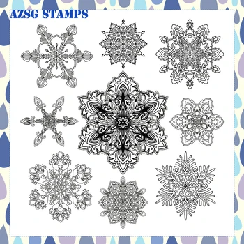 AZSG Шаблоны разных размеров Прозрачные силиконовые штампы для поделок, скрапбукинга/ изготовления открыток, принадлежности для украшения
