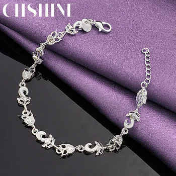CHSHINE, прекрасный браслет-цепочка из стерлингового серебра 925 пробы, модный шарм, Высококачественные ювелирные изделия, Бесплатная доставка