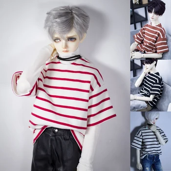 D03-P324 детская игрушка ручной работы 1/3 1/4 дядя кукла BJD/SD кукла POPO68 одежда черно-белый полосатый топ, футболка 1шт