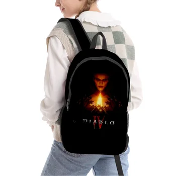 Diablo IV DIABLO MERCHANDISE Harajuku Повседневный рюкзак Для взрослых Унисекс, Детские сумки, Рюкзаки, Школьные сумки Для мальчиков, Милая Аниме-сумка