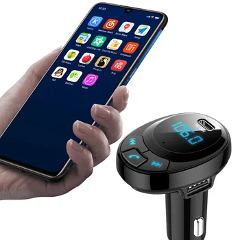 FM-передатчик Bluetooth Автомобильный комплект Быстрая зарядка Беспроводной радиоадаптер Модулятор Передатчик MP3-плеер с автомобильным зарядным устройством с двумя USB