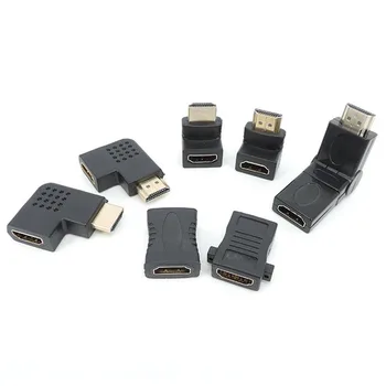 HDMI-Совместимый Конвертер между мужчинами и женщинами Адаптер с прямым углом 90 270 Градусов 4K HD Разъем Mini / Micro HDMI-Совместимый Удлинитель