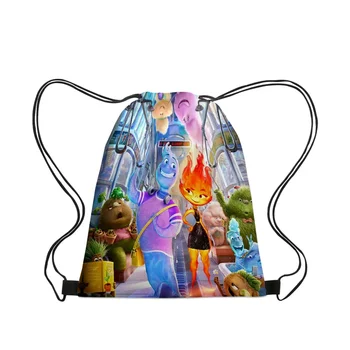 MINISO Disney 3D Новый Элементарный Карман на шнурке Портативная Уличная Студенческая сумка на шнурке Красивые Модные Аксессуары