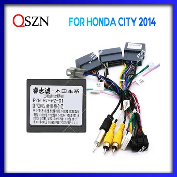 QSZN Для HONDA CITY 2014 Android Автомобильный Радиоприемник Canbus Box Декодер Жгут Проводов Адаптер Кабель Питания HD-XB-02 + HD-RZ-01