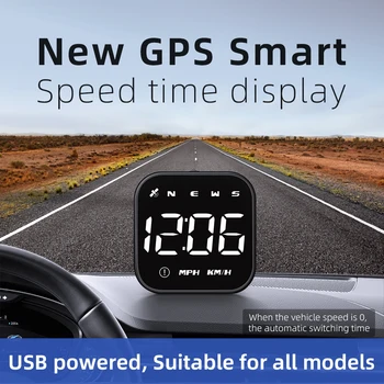 WY G4S GPS Erect HUD Цифровой спидометр с головным дисплеем Аксессуары для автомобильной электроники Скорость крупным шрифтом для всех автомобилей