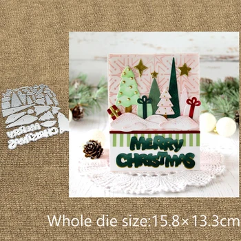 XLDesign Craft Металлический трафарет, пресс-формы, штампы для вырезания Рождественской елки, альбом для вырезок, альбом для бумажных открыток, тиснение