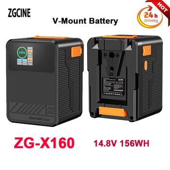 ZGCINE ZG-X160 14,8 V 156Wh Мини-Аккумулятор с V-Образным креплением PD USB-C Зарядное устройство мощностью 100 Вт с D-TAP BP Двойной USB-C Выходной сигнал Для камеры DSLR