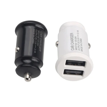 Автомобильное зарядное устройство 3.1A с двумя USB-разъемами для телефона, автомобильное зарядное устройство, адаптер питания, автомобильный USB-разъем на 12 В, разветвитель розеток, бесплатная доставка Товаров