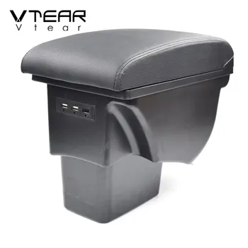 Автомобильный подлокотник Vtear, коробка для центральной консоли, контейнер для хранения, USB-портмоне, аксессуары для интерьера, детали декора для Kia Soul
