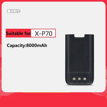 Аккумулятор для портативной рации x-P70 8000 мАч Оригинальный, подходит для портативной рации KSUN P70, аккумулятор для двусторонней радиосвязи, аксессуары
