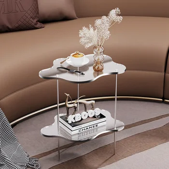 Акриловый облачный диван, Приставной столик, мебель для простой современной гостиной, Призрачный столик, Съемная креативная Двухслойная подставка для хранения кофе