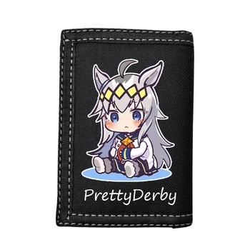 Аниме Pretty Derby Мини-держатель для монет и карточек с мультяшным принтом, короткие кошельки, карман для монет, кошелек