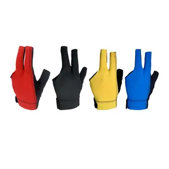 Бильярдные перчатки с 3 пальцами, Аксессуары для снукера, тренажерного зала, Легкие Эластичные Профессиональные Нескользящие Женские Мужские перчатки для кия с отдельными пальцами