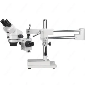 Бинокулярный Стереомикроскоп-AmScope Поставляет 7-90-кратный бинокулярный стереозум с Двойной Подставкой для Стрелы