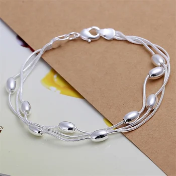 браслет-цепочка из стерлингового серебра 925 пробы, модный дизайнерский продукт, красивые ювелирные изделия, высококачественный браслет из бисера для женщин, свадьба леди