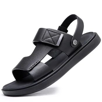 Брендовая модная мужская обувь, летние уличные сандалии с открытым носком, винтажные дышащие нескользящие повседневные сандалии zapatos de hombre