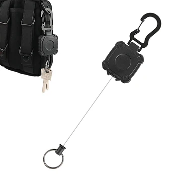 Выдвижной брелок-защита от потери, держатель для ключей на поясе, металлический держатель для ключей, легко закрепляется на поясе, кармане, ремне, рюкзаке, сумочке