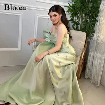 Выпускные платья Bloom с одним плечом, расшитые бисером, Арабские модные роскошные вечерние платья в пол 2024, официальное платье для свадебной вечеринки
