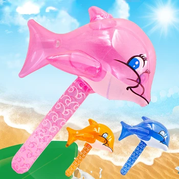 Детские игрушки на открытом воздухе, Надувные молотки в форме дельфина из ПВХ, Надувные палки, реквизит для активного отдыха, Дельфины, Детская игрушка