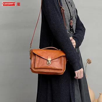 Женские сумки ручной работы в стиле литературного ретро 2022, новая мода, сумка-мессенджер для пригородных поездок, диагональные Маленькие квадратные сумки