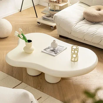 Журнальный столик Creative Cloud Кремовый неправильной формы в скандинавском стиле для спальни, гостиной, ночного дизайна, столы в стиле серии Comodino Furniture