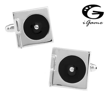 Запонки для CD-плеера iGame Черного цвета с дизайном DJ Бесплатная Доставка