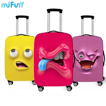 Защитный чехол для багажа MIFuny с милым мультяшным утолщенным принтом, дорожный чемодан, чехол-тележка, защитный чехол, аксессуары для путешествий