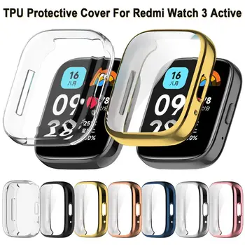 Защитный чехол для экрана из мягкого ТПУ для Redmi Watch 3 Active, защитная оболочка с полным покрытием, аксессуары для защиты экрана на бампере