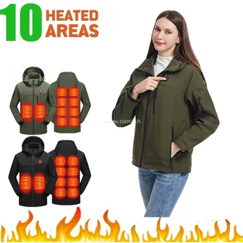 Зимние куртки, женские водонепроницаемые пальто с подогревом, Ветрозащитная одежда для кемпинга, пешего туризма, рыбалки, сноуборда