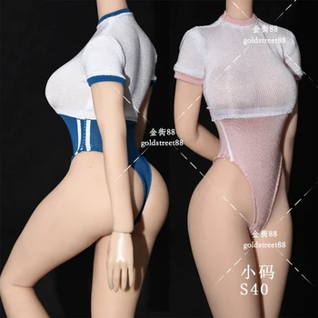 Индивидуальный женский ультратонкий купальник из ледяного шелка 1/6, модель одежды школьного солдата, подходит для 12-дюймовых кукол TBL PH Action Figure Body